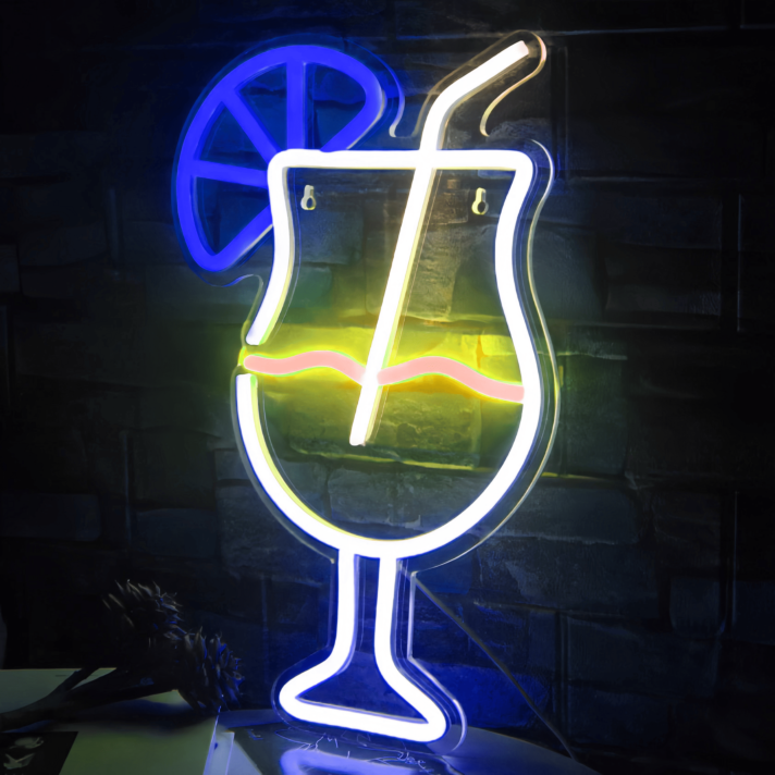Vibrant Juice Cocktail Decor Neon Light