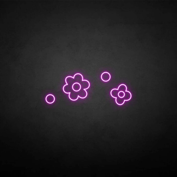 cute flowers' neon sign