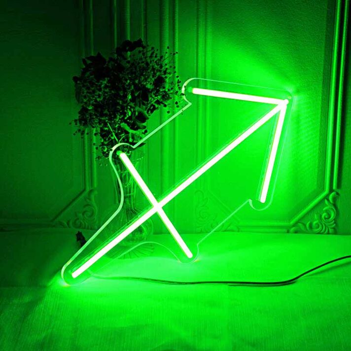 Sagittarius Zodiac Sign Neon