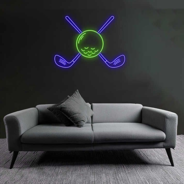 Golf Club Set Neon Sign