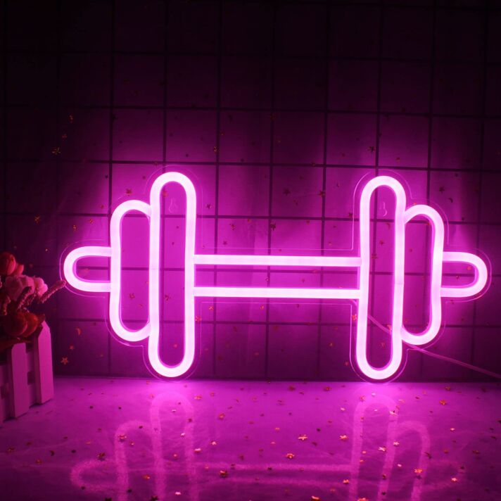Gym Dumbbell Neon Sign