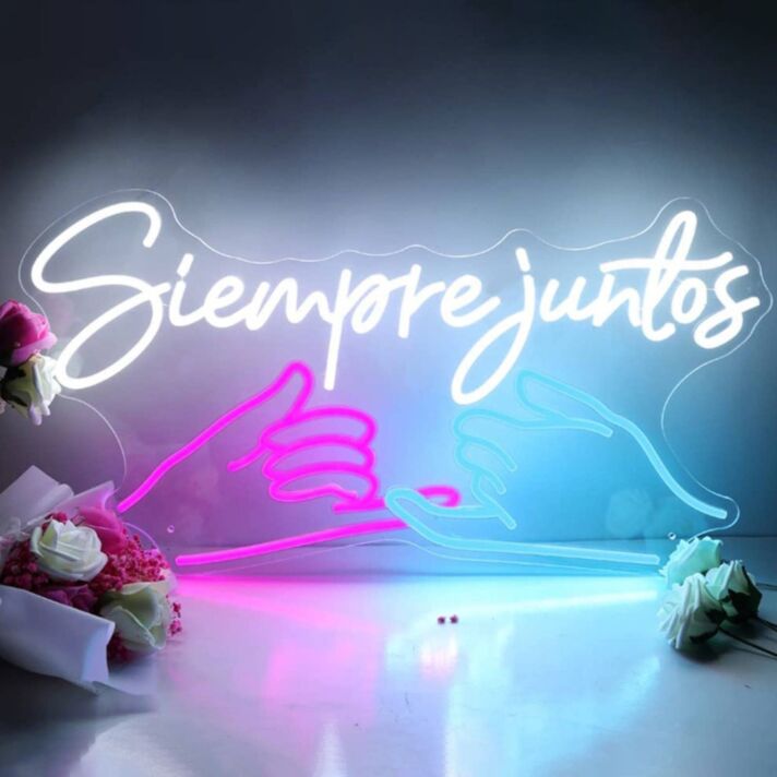 Customize Siempre Juntos Always Together Love Neon Sign