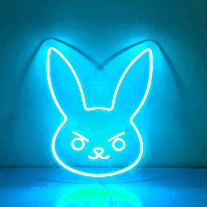 Angry Bunny Neon Sign
