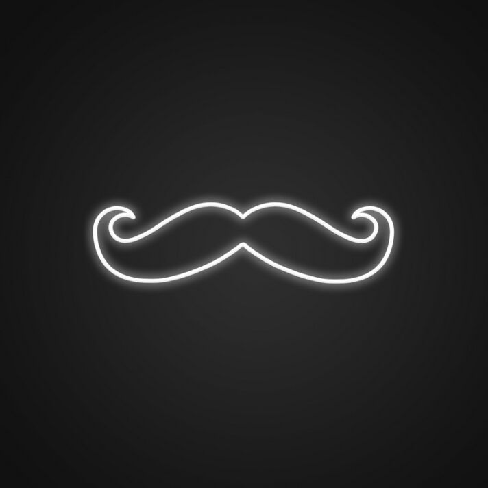 Mustache Neon Sign for Playful and Stylish Decor
