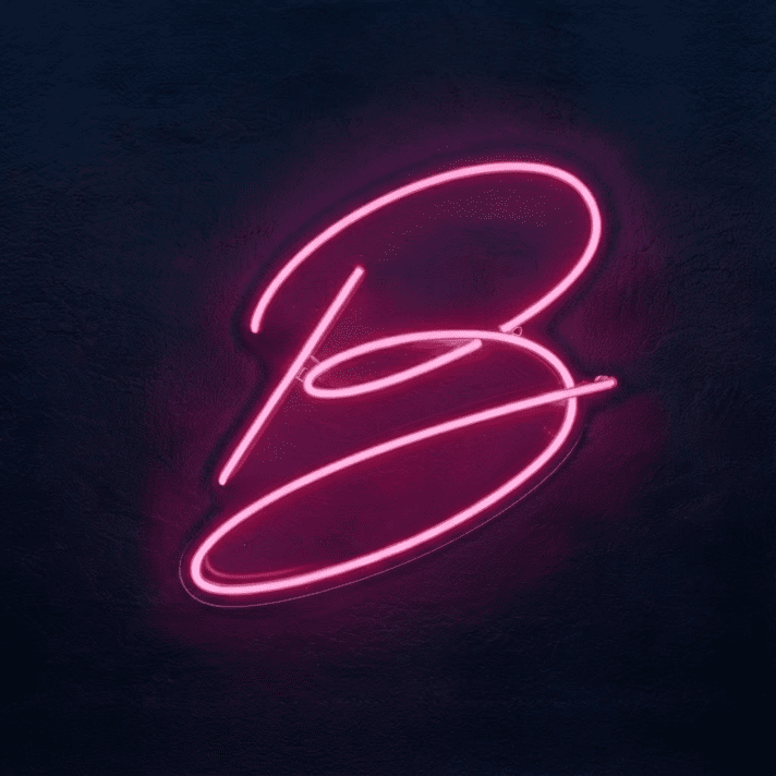 Letter B Neon Sign for Personalized and Fun Decor