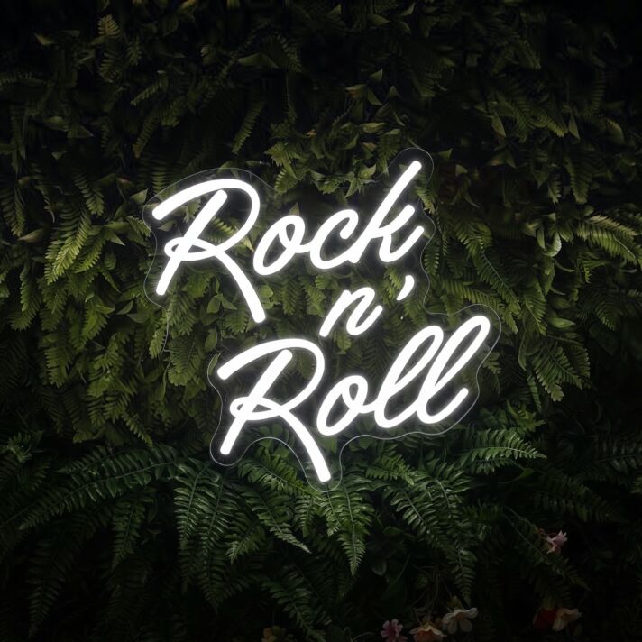 Rock N Roll Neon Sign for Music Lovers and Themed Decor