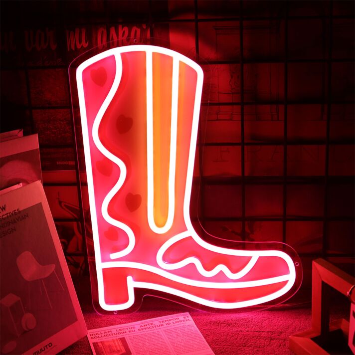 Cowboy Boost Neon Sign for Western and Rustic Decor