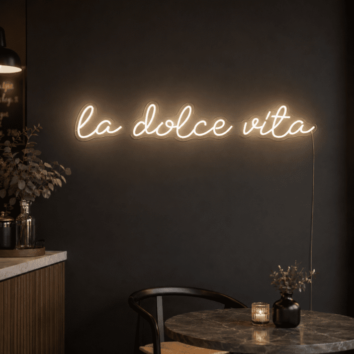 La Dolce Vita Neon Sign for Elegant and Stylish Decor