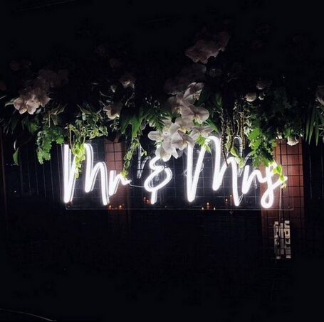 Mr Mrs Neon Sign ideal for wedding celebrations