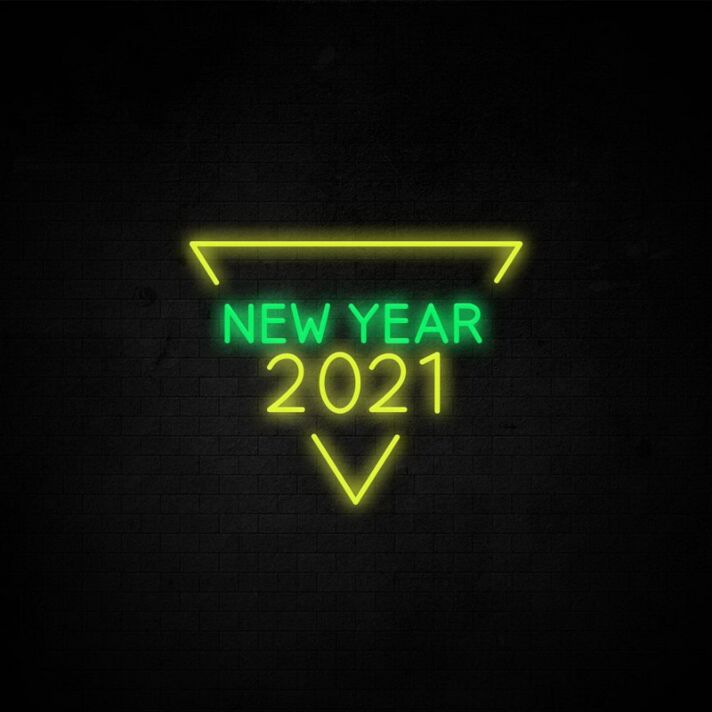 New Year 2021 Neon Sign for New Year festivities