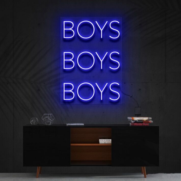 Boys Boys Boys Neon Sign for Bold and Fun Decor
