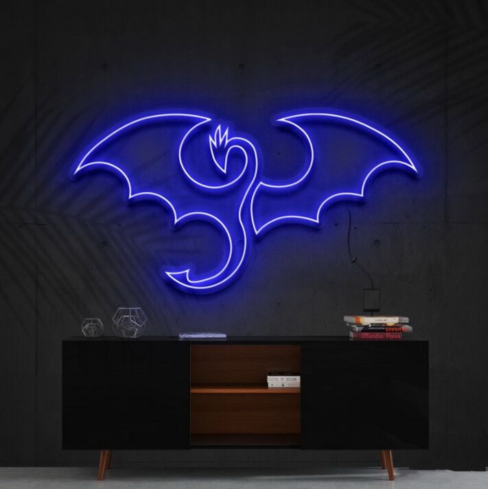 Dragon Neon Sign for Fantasy Themed Decor