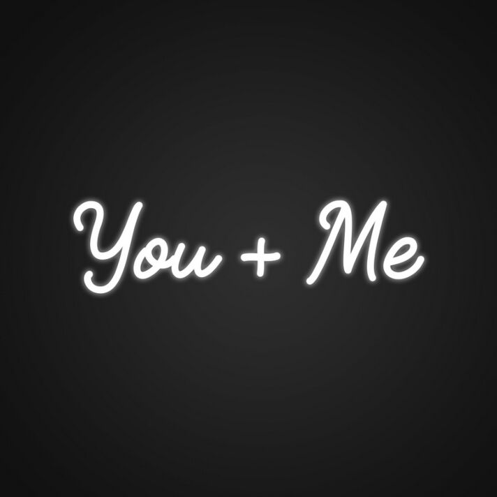 You Me Neon Sign for Romantic Spaces