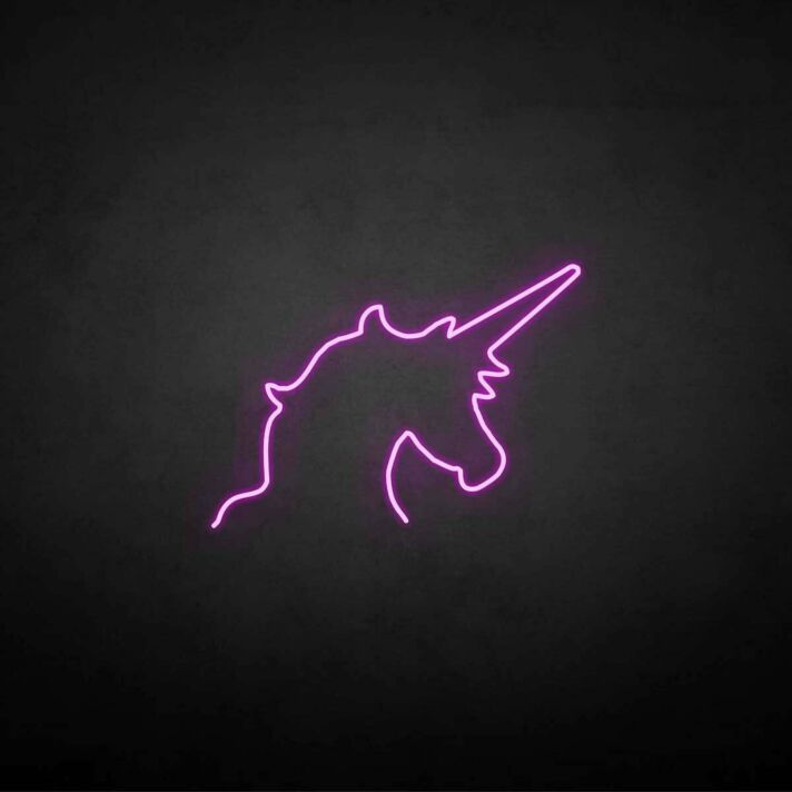 Unicorn Head Outline LED Neon Sign