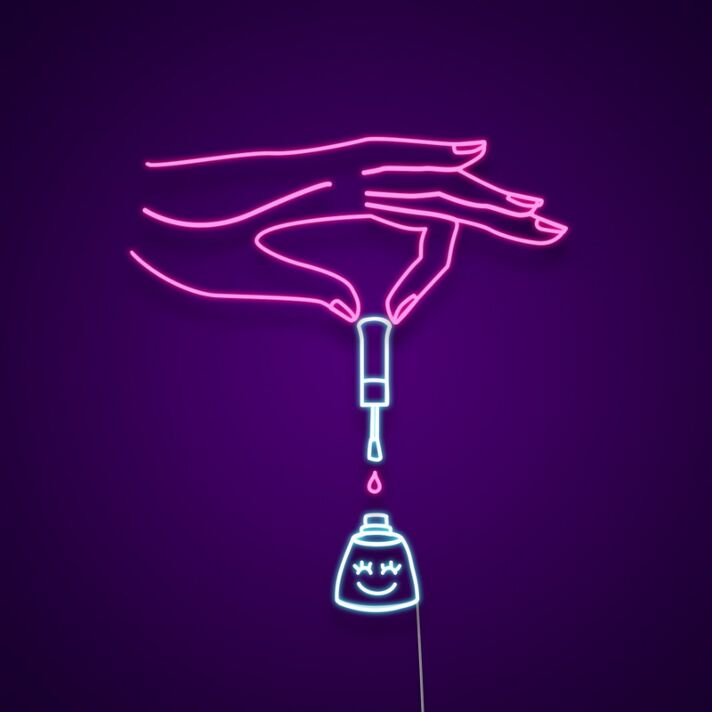 Nails Neon Sign for Beauty Studios