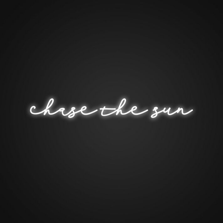 Chase The Sun Neon Sign Perfect for creating a sunny atmosphere