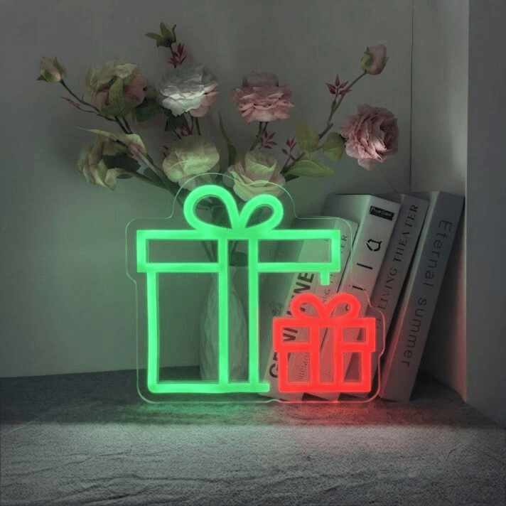 Christmas Gift Neon Sign Perfect for holiday decorations