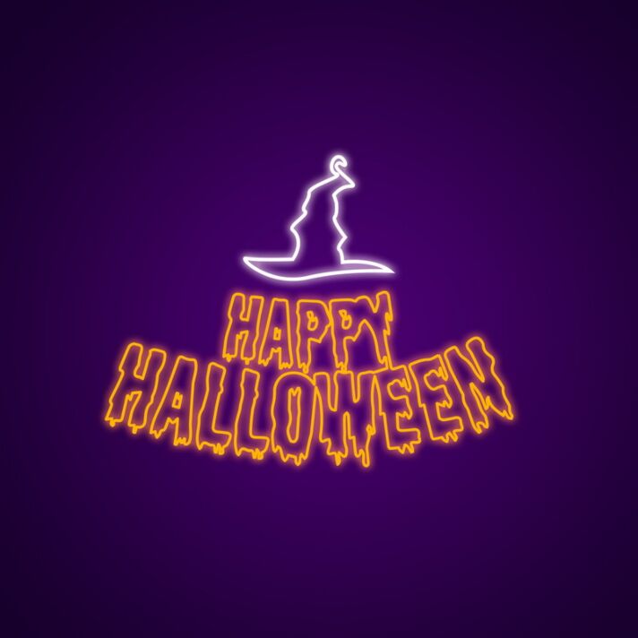 Happy Halloweens Neon Sign Perfect for Halloween decorations