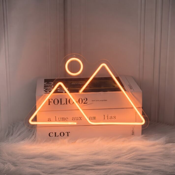 Elevate Your Space: Mountain Ranges Adventure LED Neon Sign for Home Decor, Bars, and Outdoor Adventure Settings