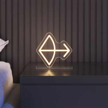 Brighten Your Space: Perfect for Home Office, Dorm Room, or Birthday Celebrations - Mini Sagittarius LED Neon Sign
