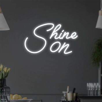 Brighten up your bar, office, or wedding ambiance with the Shine On LED Neon Sign.