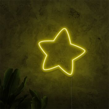 Sketch and Etch Us Rounded Star LED Neon Sign