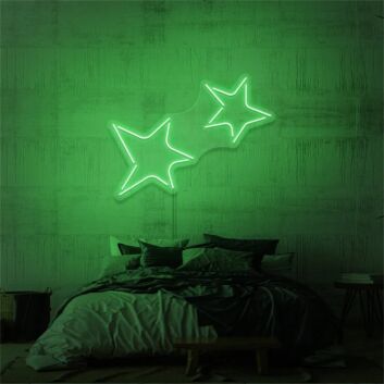 Two-Star Outline LED Neon Sign