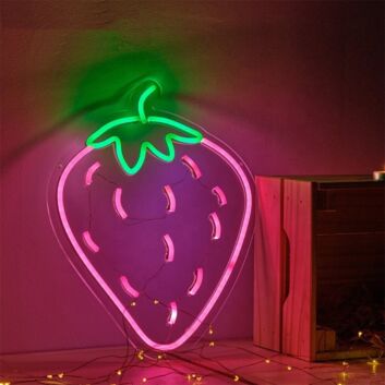Strawberry Outline LED Neon Sign