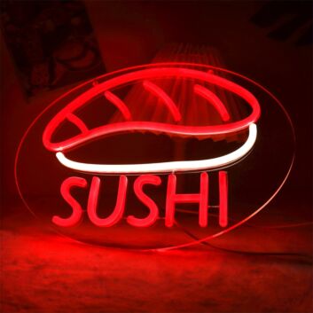 Brighten up Your Home, Office, or Sushi Bar Ambiance with Sushi LED Neon Signs For Wall Decor LED Neon Lights.