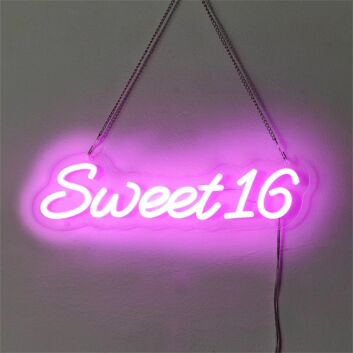 Brighten Your Sweet 16 Celebration and Create Unforgettable Memories with Personalized LED Neon Birthday Sign – Perfect for Home, Bars, and Party Decor.