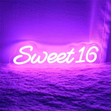 Brighten Your Sweet 16 Celebration and Create Unforgettable Memories with Personalized LED Neon Birthday Sign – Perfect for Home, Bars, and Party Decor.
