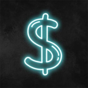 Elevate Your Office or Bar Atmosphere with the Symbol Dollar LED Neon Sign