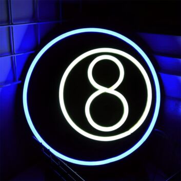 Elevate Your Game Room, Bar, or Man Cave Ambiance with Table Ball Black 8 Balls LED Neon Lights