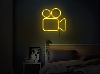 Capture the perfect ambiance in your bar, studio, or home cinema with the Video Camera LED Neon Sign.