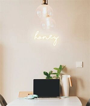 Brighten Up Your Space: Perfect for Home, Office, and Bar Settings with the Wall Decor Home LED Sign Honey LED Neon Sign.