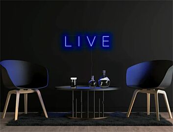 Brighten Up Your Space: Wall Decor Home Live LED Sign, Perfect for Bars, Weddings, and Office Ambiance