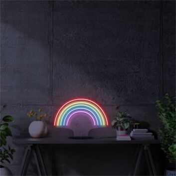 Brighten Your Home, Office, or Parties with the Vibrant Wall Decor Home Rainbow LED Sign Neon Light.