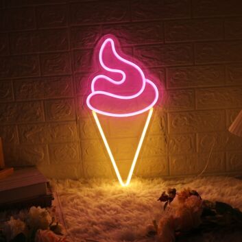 Brighten Your Space with Style: Perfect for Home Decor, Stores, and Celebrations - Wall Decor Ice Cream LED Light LED Neon Sign.