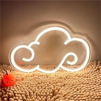 Brighten Up Your Space: Perfect for Home Decor, Office Ambience, and Anime-Themed Parties with the Warm White Anime Cloud LED Neon Sign.