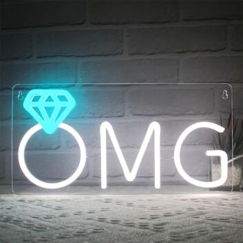 Brighten Your Special Day and Celebrate in Style: Wedding Omg LED Neon Sign for Ceremonies, Receptions, and Home Decor.