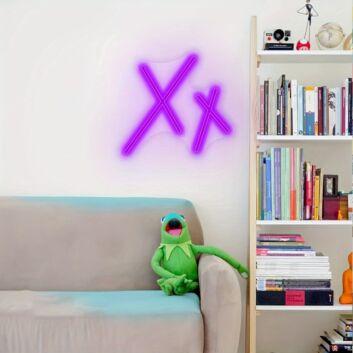 Brighten Your Space: Xx Wall Decoration LED Neon Sign Light Perfect for Home, Office, Bars, and Memorable Weddings.