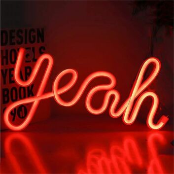 Elevate Your Living Room, Bar or Event Ambiance with the Versatile Yeah LED Neon Sign.