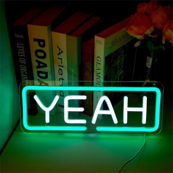 Brighten Up Your Space: Yeah LED Neon Sign Light Wall Decoration for Home, Office, Store, Bar, Weddings, and Parties.