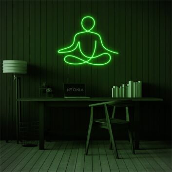 Meditation Figure LED Neon Sign