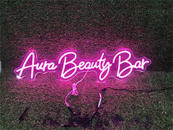Aura Beauty Bar Custom LED Neon Sign