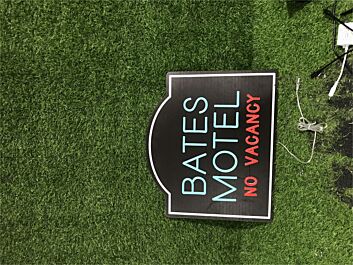 Brighten Your Bar, Office, or Home Decor with the Unique Bates Motel No Vacancy LED Neon Sign.