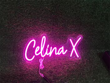Brighten Up Your Space: Celina X Custom LED Neon Sign for Home Decor, Office Ambiance, and Vibrant Storefronts