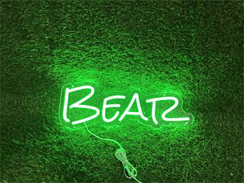 Brighten Up Your Space: Custom Bear LED Neon Sign, Perfect for Home Decor, Weddings, and Bars