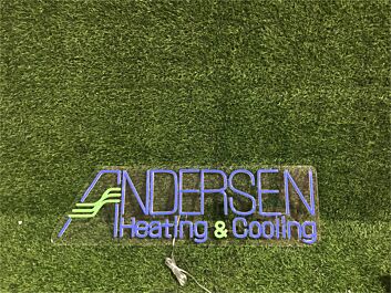 Brighten Your Office, Storefront, or Man Cave with Custom Business Sign Andersen Heating And Cooling LED Neon Sign