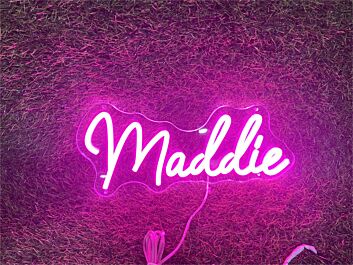 Add a Personal Touch to Your Weddings, Parties, and Home Décor with the Custom Name Maddie LED Neon Sign.